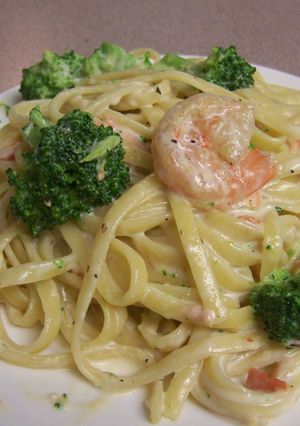 海老とブロッコリーのクリームパスタ-レシピのメイン写真
