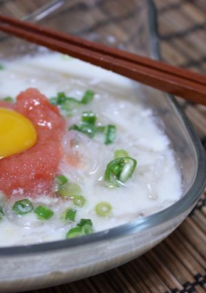 しらたきでそうめん風♪タラコのっけ豆乳麺-レシピのメイン写真