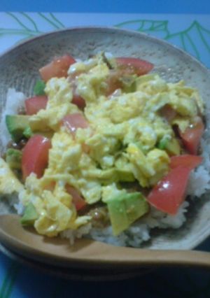 朝から元気★アボガド納豆ご飯★-レシピのメイン写真