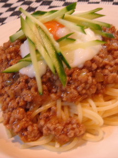 パスタDeジャージャー麺風(^ω^)-レシピのメイン写真