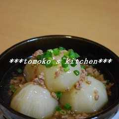 รูปของ 小かぶ と豚ひき肉のあんかけ煮物♪