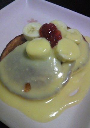 バナナパンケーキのアングレーズソース-レシピのメイン写真