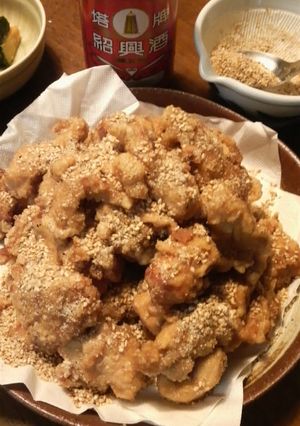 鶏の唐揚・煎り胡麻掛け-レシピのメイン写真