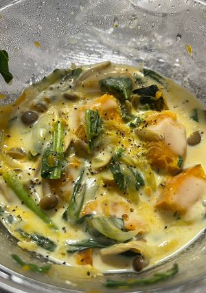 レンジでかぼちゃミルクグラタン風（軽め）-レシピのメイン写真