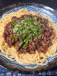 スパゲティ・クルミ味噌ボロネーゼ-レシピのメイン写真