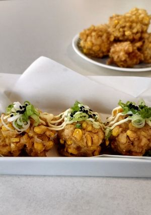 トウモロコシの岩石揚げマヨネギ添え-レシピのメイン写真