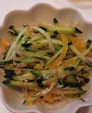 爆食系！簡単！きゅうりとたくあんの和え物