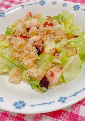 タコとキャベツのバター炒めご飯-レシピのメイン写真