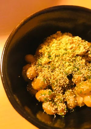 毎日の納豆●きな粉＆ケシの実トッピング-レシピのメイン写真