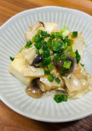 今夜の晩御飯♪きのこと厚揚げのあんかけ-レシピのメイン写真