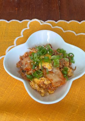 キムチと卵の簡単おつまみ。パパッと完成-レシピのメイン写真