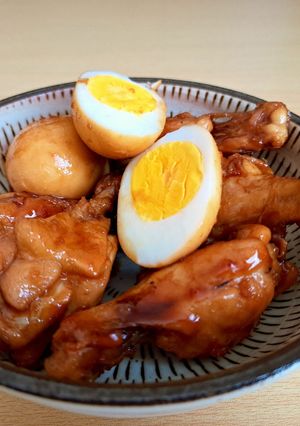 手羽元とゆで卵の照り煮-レシピのメイン写真