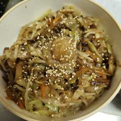 簡単腸活野菜炒め丼-レシピのメイン写真