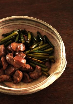 砂肝とにんにくの芽のお酢炒め-レシピのメイン写真