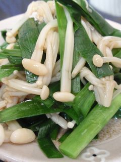 レンジでチン☺ニラとエノキのおひたし♥-レシピのメイン写真