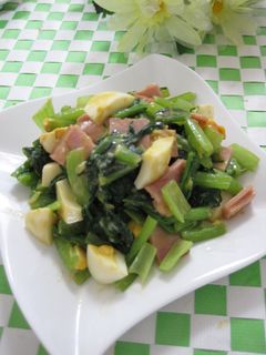 小松菜とゆで卵の和え物-レシピのメイン写真