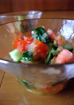 【夏野菜】トマトときゅうりのおろし和え-レシピのメイン写真