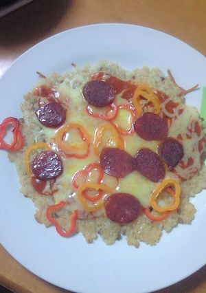 フライパン一つで作成　ライスピザ-レシピのメイン写真