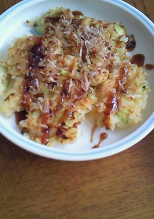 余りご飯でお好み焼き☆子供の昼食、おやつ-レシピのメイン写真