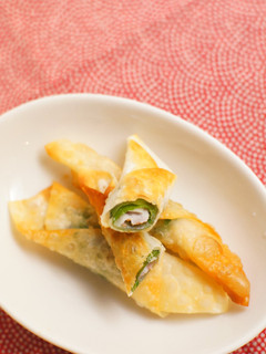 鯵と大葉のワンタン揚げ-レシピのメイン写真