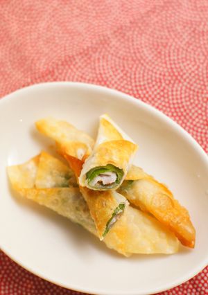 鯵と大葉のワンタン揚げ-レシピのメイン写真