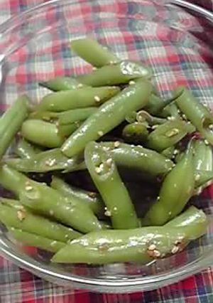 ピリ辛いんげんのごま和え-レシピのメイン写真