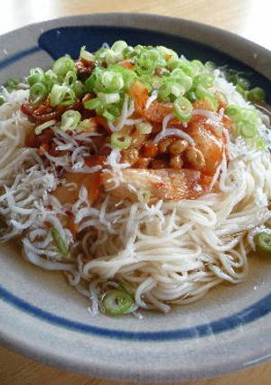 ねばっ　辛っ　そうめん-レシピのメイン写真