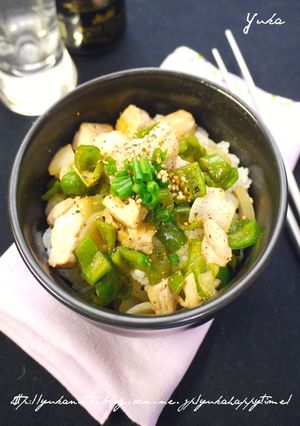 豚肉と玉ねぎとピーマンの黒酢炒め丼-レシピのメイン写真