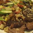 豚ヒレ肉の夏野菜添えオニオンソース