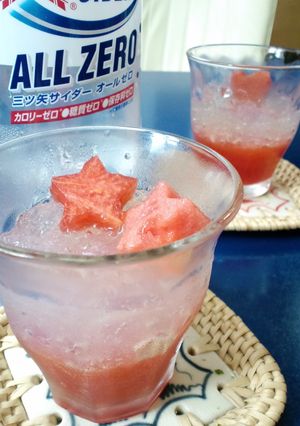 ☆スイカとサイダーのキラキラ夏ゼリー☆-レシピのメイン写真
