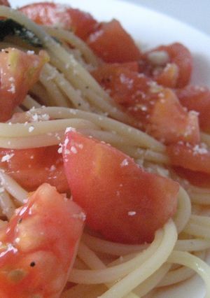 さっぱり！フルーツトマトの冷製パスタ-レシピのメイン写真
