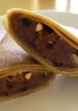 ちんびん（黒糖クレープ）餡子とナッツ巻き-レシピのメイン写真