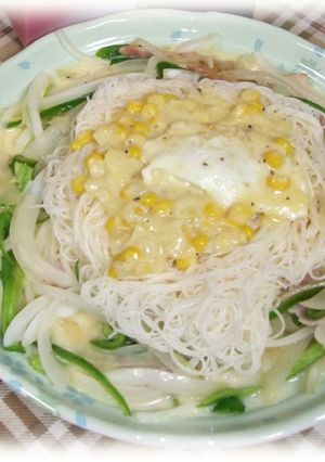 カルボそーめん-レシピのメイン写真
