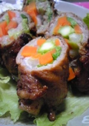 豚肉の野菜マキマキ甘辛焼き-レシピのメイン写真