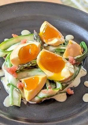 アスパラガスをパスタに見立てて前菜に♪-レシピのメイン写真