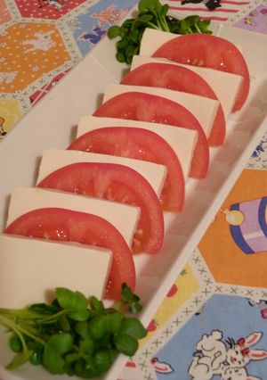 ❤トマトと塩豆腐deカプレーゼ風❤-レシピのメイン写真