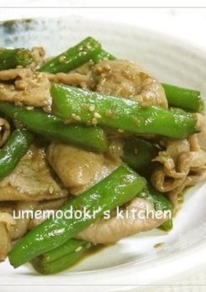 インゲンと豚肉の中華味-レシピのメイン写真