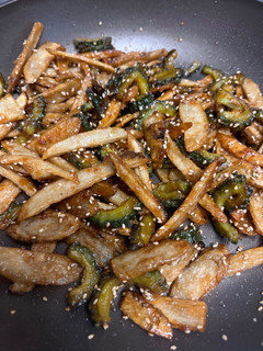 ゴーヤとごぼうの甘辛煮-レシピのメイン写真