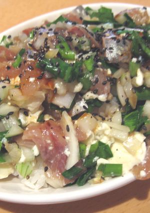 あじニラ豆腐丼！-レシピのメイン写真