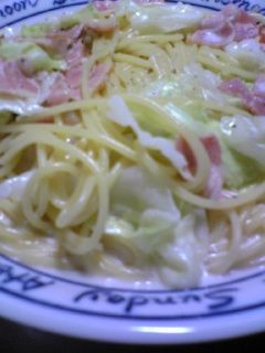 キャベツとベーコンのクリームパスタ-レシピのメイン写真