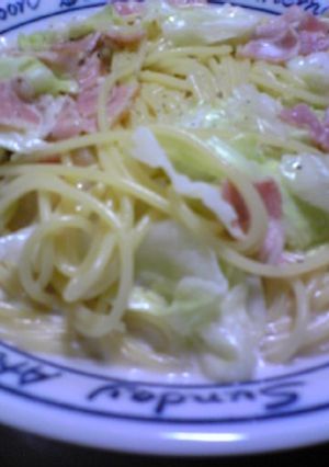 キャベツとベーコンのクリームパスタ-レシピのメイン写真