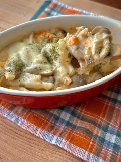 レンジで10分!キノコのお手軽グラタン-レシピのメイン写真