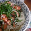 トマトとじゃこのぶっかけ素麺