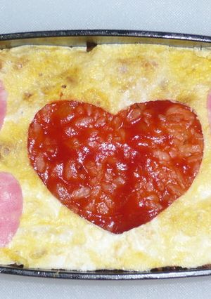 キャラ弁☆ず～っとはぁとのオムライス-レシピのメイン写真