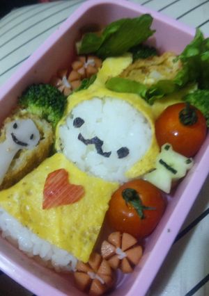 レインコートうさぎ弁当-レシピのメイン写真