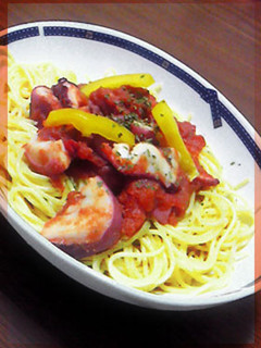 タコとトマトの冷製パスタ-レシピのメイン写真