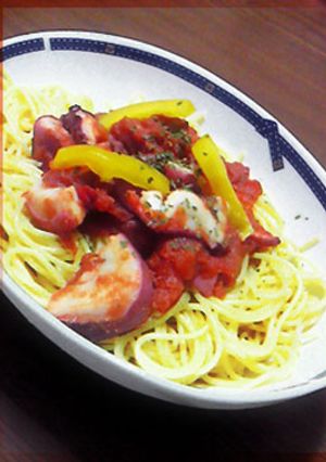 タコとトマトの冷製パスタ-レシピのメイン写真