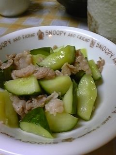 きゅうりと豚肉の中華炒め-レシピのメイン写真