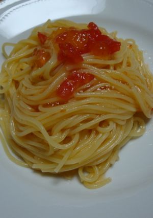 冷たいトマトジェルのパスタ-レシピのメイン写真