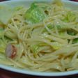 牛乳で*カルボナーラ風スパ
